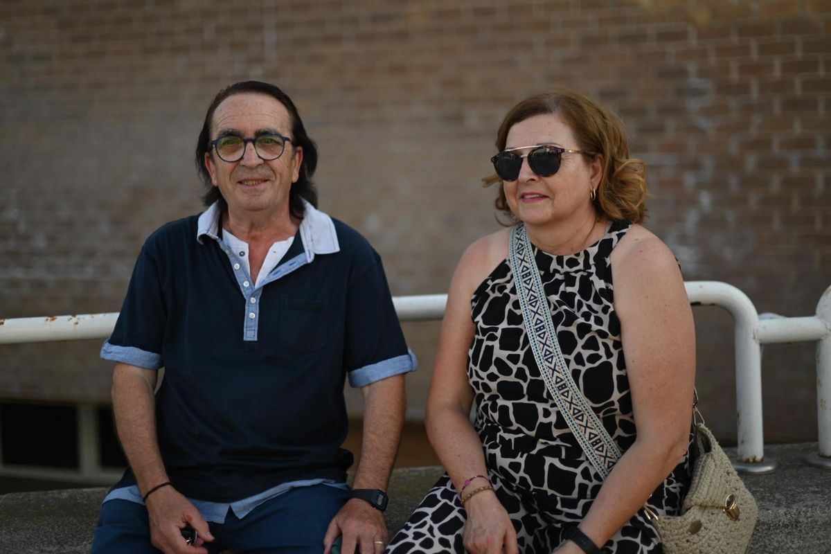 Javier y Angelines antes del concierto.