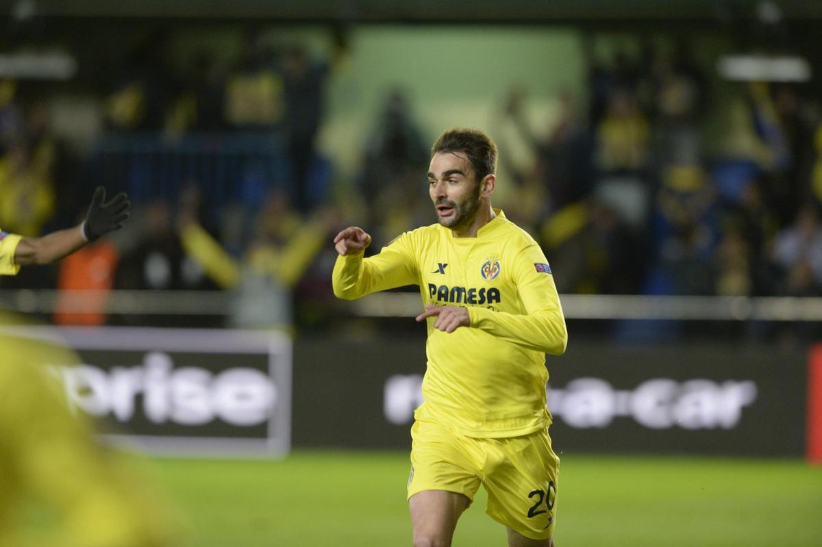 Adrián tras marcar el gol.