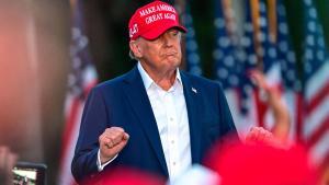 El expresidente Donald Trump durante un mitin en Doral, Florida, el pasado 9 de julio.