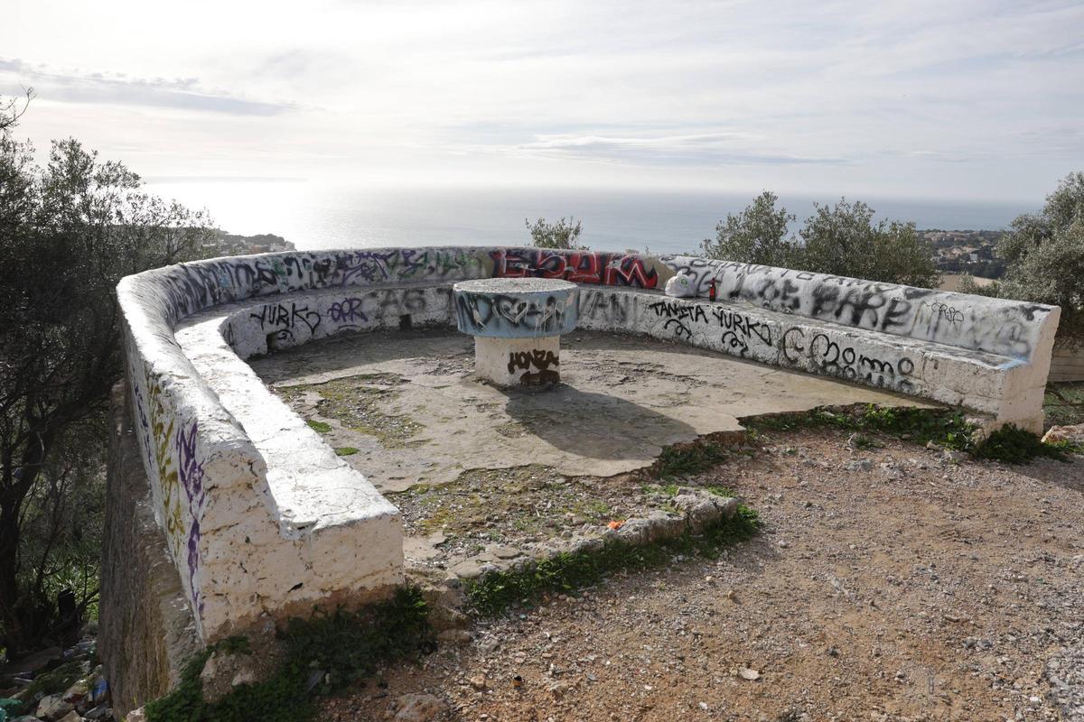 El mirador de na Burguesa, punto de encuentro para hacer botellón.