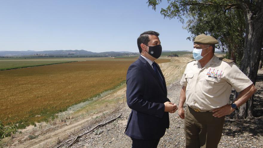 La ministra de Defensa visita los terrenos de La Rinconada donde se ubicará la base logística del Ejército