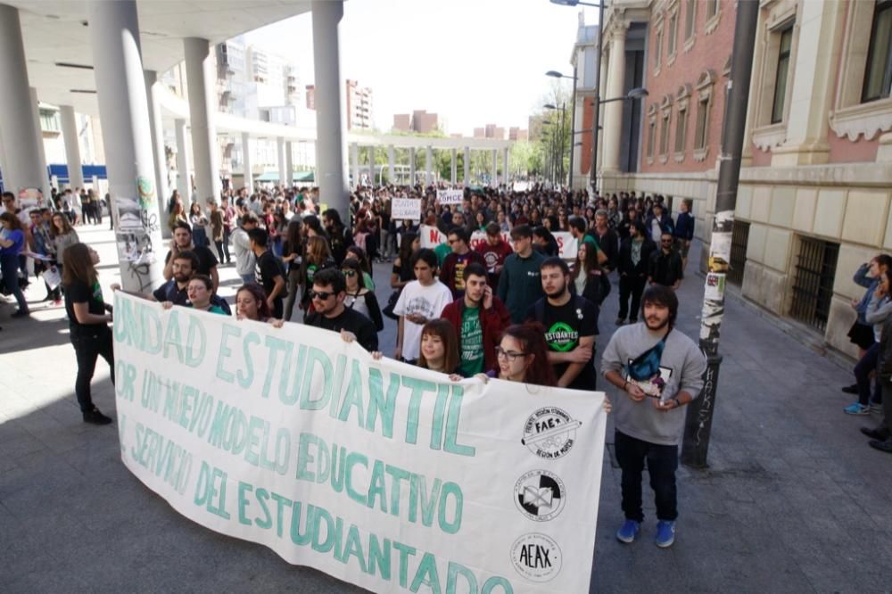 Manifestación en Murcia contra la Lomce