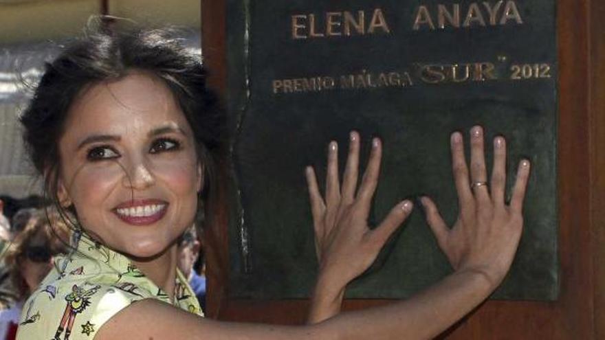 Elena Anaya, durante su homenaje de ayer en Málaga. | efe