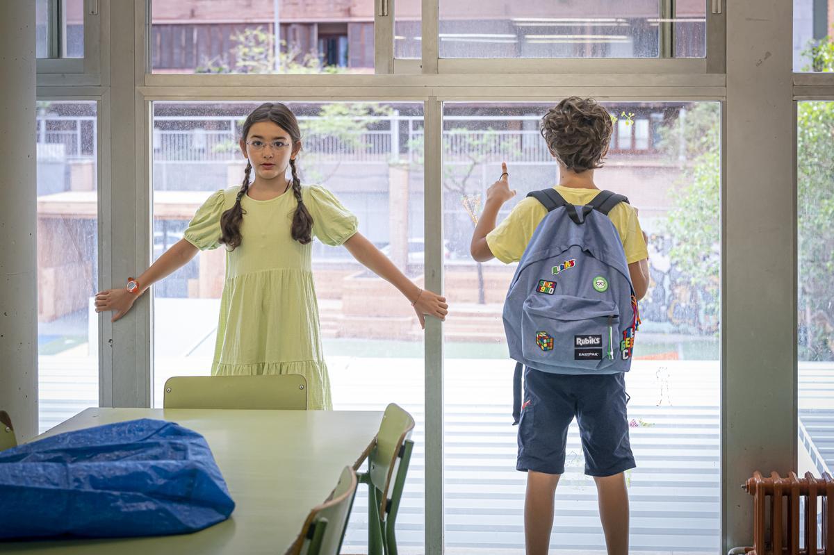 Vuelta a las aulas en el CEIP Pau Casals de Gràcia, en Barcelona.