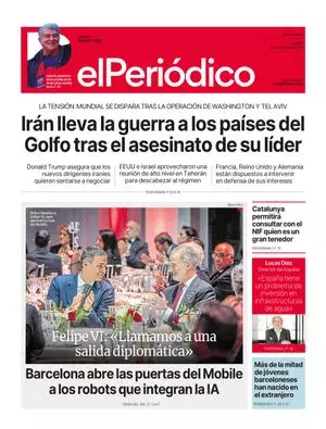 La portada de EL PERIÓDICO del 2 de marzo de 2026