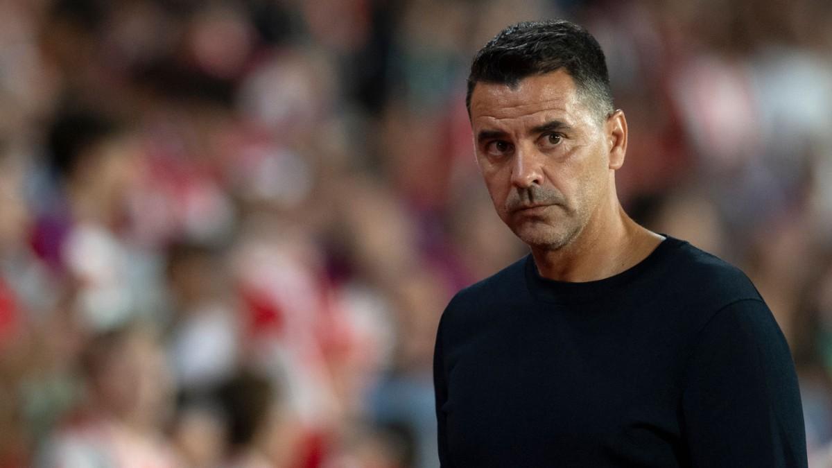 Míchel, durante el partido