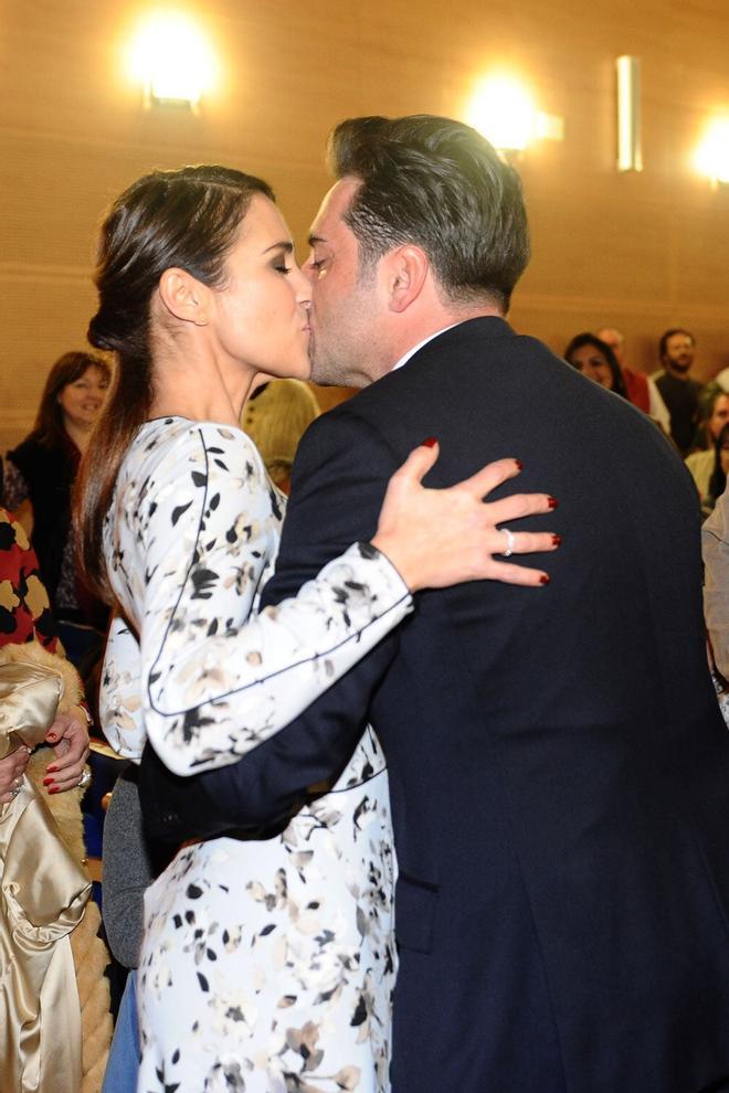 Paula Echevarría y David Bustamante beso en 2015