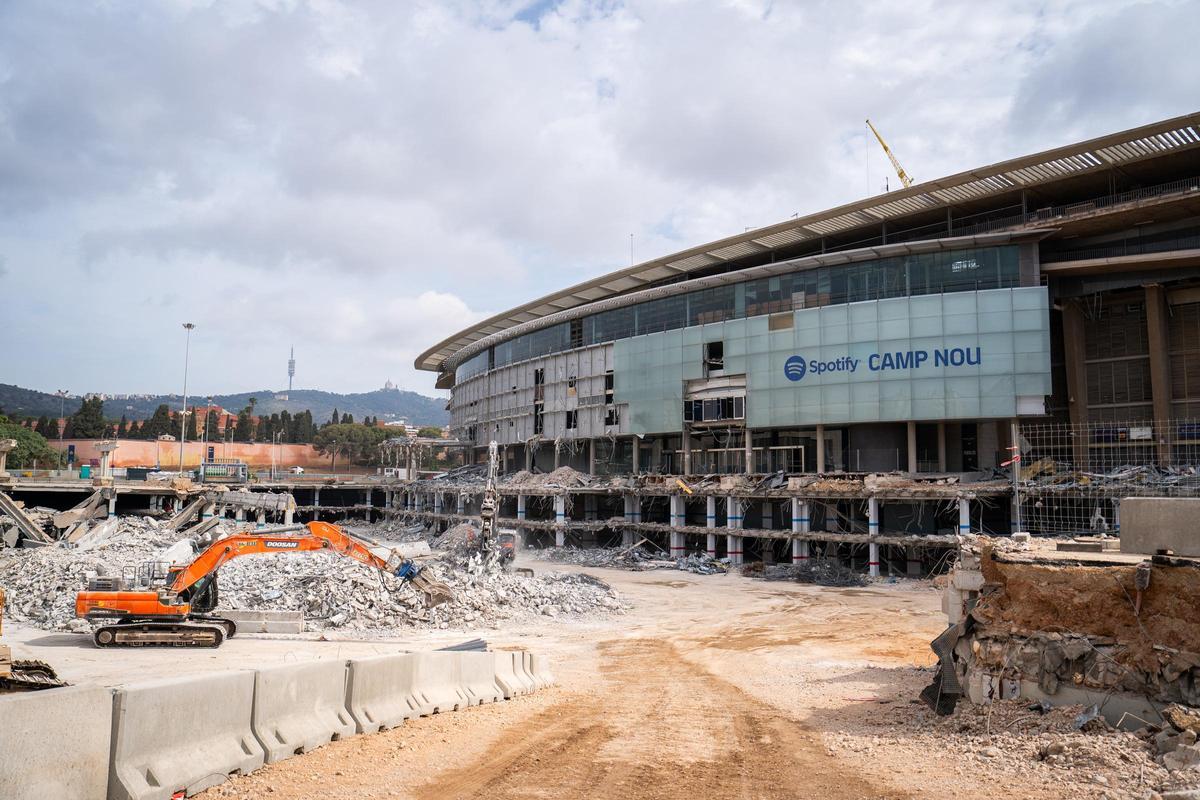 Así continúan las obras en el Spotify Camp Nou: Un estadio que ya está irreconocible
