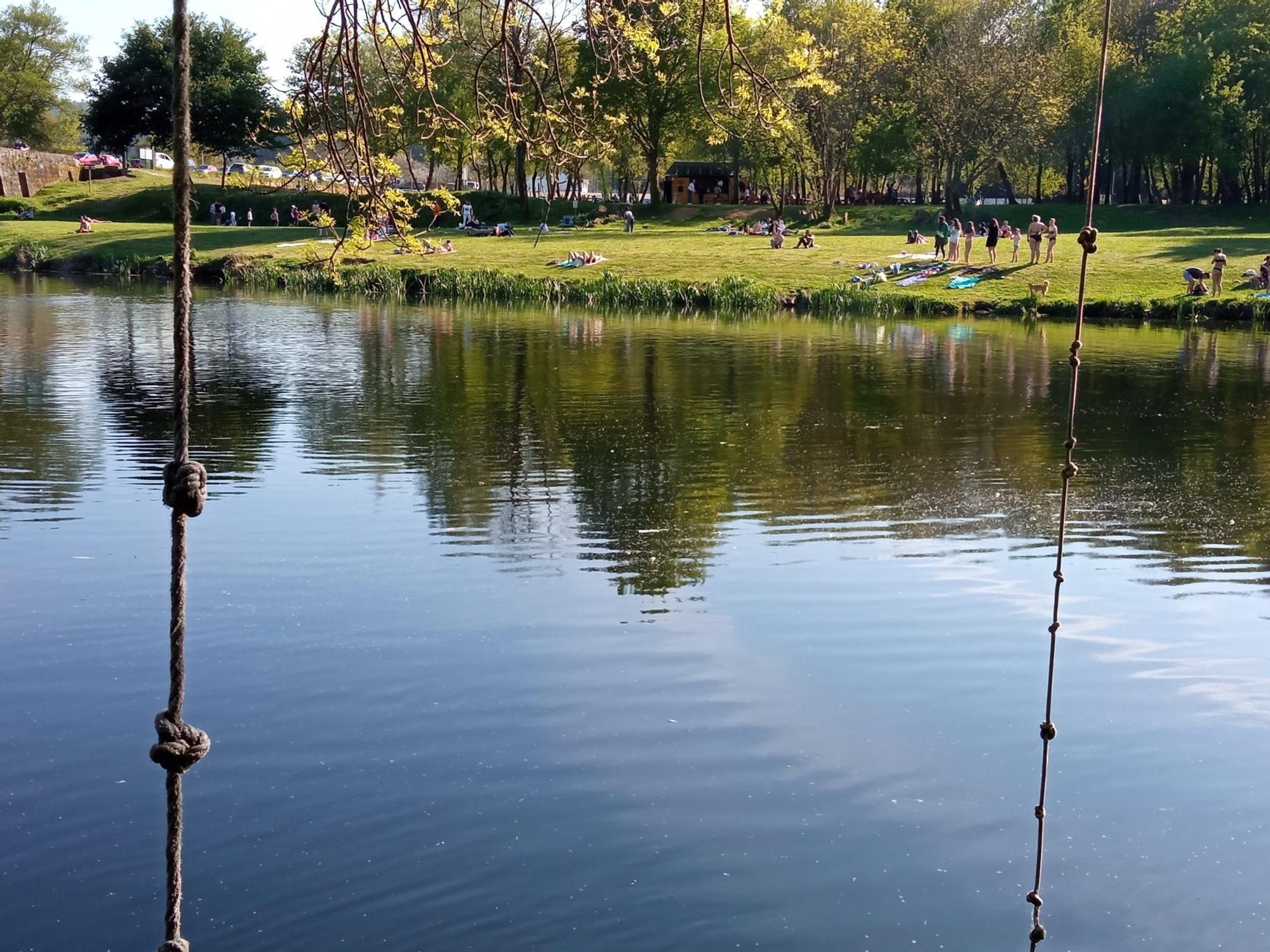 Playa fluvial de A Praíña.