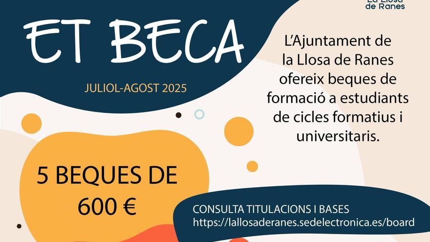 Cartel del programa "La Llosa et beca" de la Llosa de Ranes.