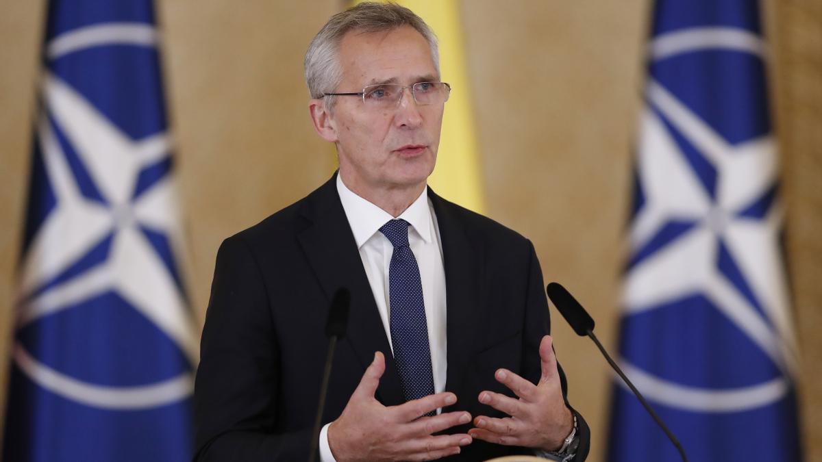 Jens Stoltenberg, durante la conferencia de este lunes.