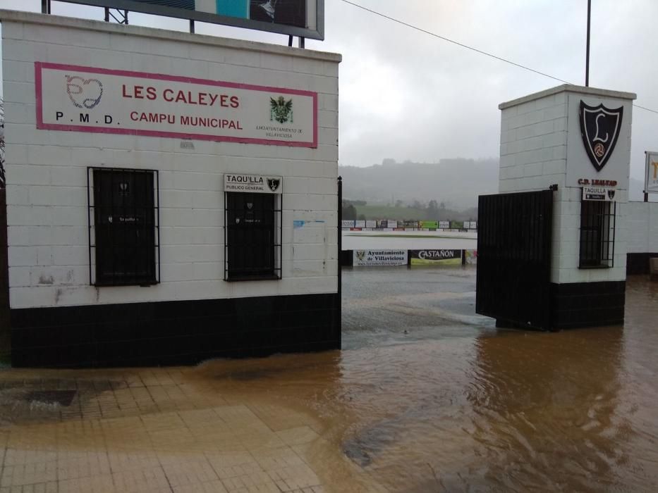 El campo del Lealtad, anegado