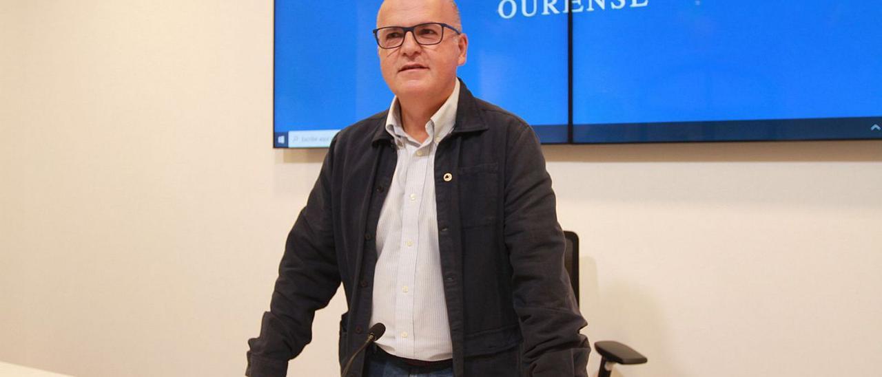 José Manuel Baltar Blanco, presidente de la Diputación de Orense, ante los medios de comunicación. | Iñaki Osorio