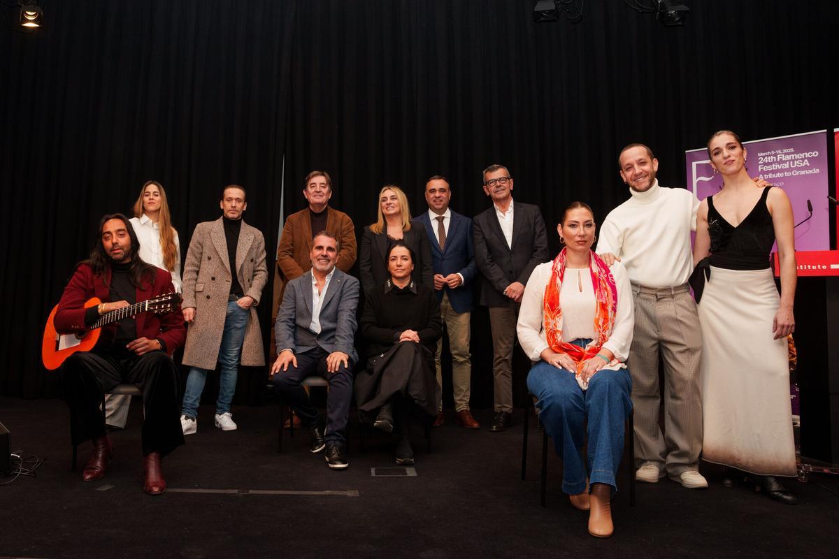 Presentación de la 24º edición del Flamenco Festival dedicado a Lorca y Granada, en el Instituto Cervantes, a 11 de febrero de 2025, en Madrid (España).