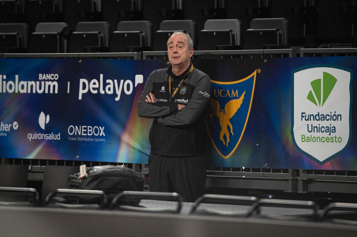 Txus Vidorreta, en el entreno de este viernes por la mañana.