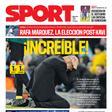 La portada SPORT de hoy, jueves 18 de abril de 2024