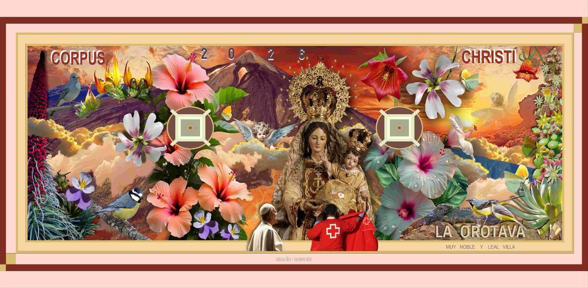 Boceto del tapis del Corpus Christi 2026 de La Orotava