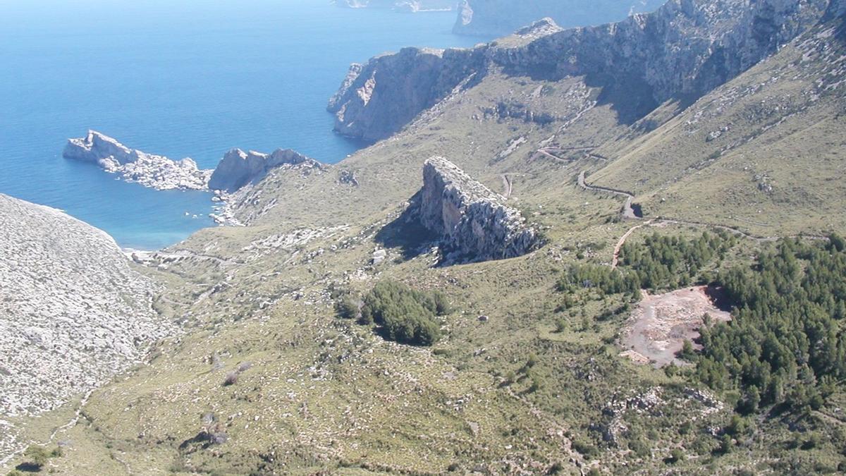 Imagen de la costa de Ternelles, en Pollença, donde se ha eliminado la servidumbre de paso para acceder a Cala Castell y al Castell del Rei.