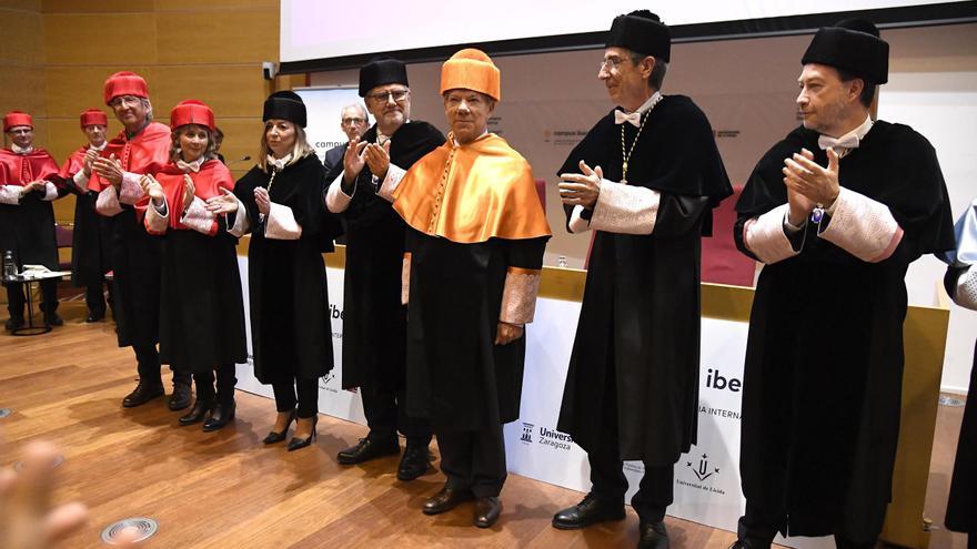 El expresidente colombiano, Juan Manuel Santos, primer honoris causa de Campus Iberus