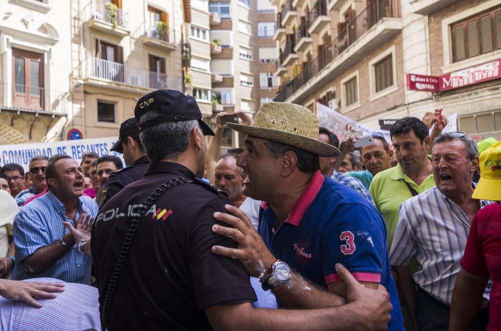 Tensión en la protesta de los agricultores