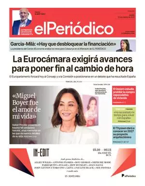 La portada de EL PERIÓDICO del 23 de octubre de 2025