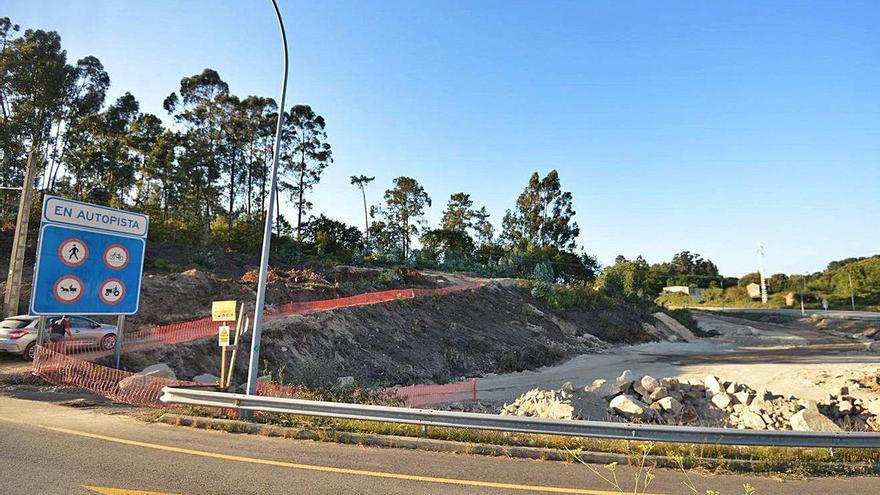 Obras en la autovía A-57 a su paso por Vilaboa, en su conexión con la N-550 y la autopista AP-9.