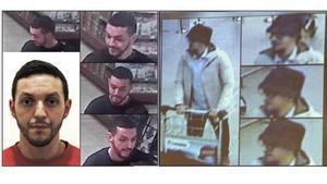 A la izquierda, Mohamed Abrini; a la derecha, el ’hombre del sombrero’ en imágenes captadas por las cámaras de seguridad del aeropuerto de Bruselas.