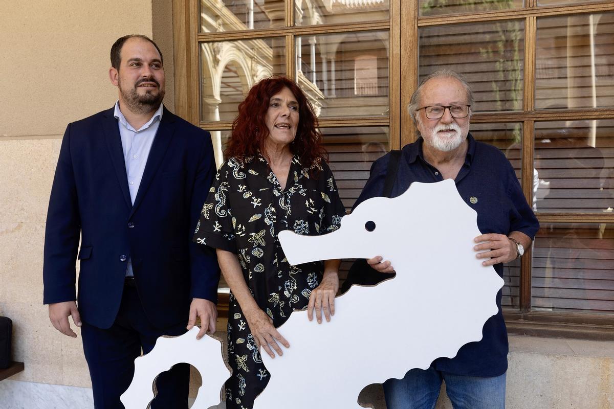 Mario Cervera, Teresa Vicente, Miguel Ángel Esteve,  los presidentes de los tres nuevos comités de gobernanza y representación del Mar Menor.