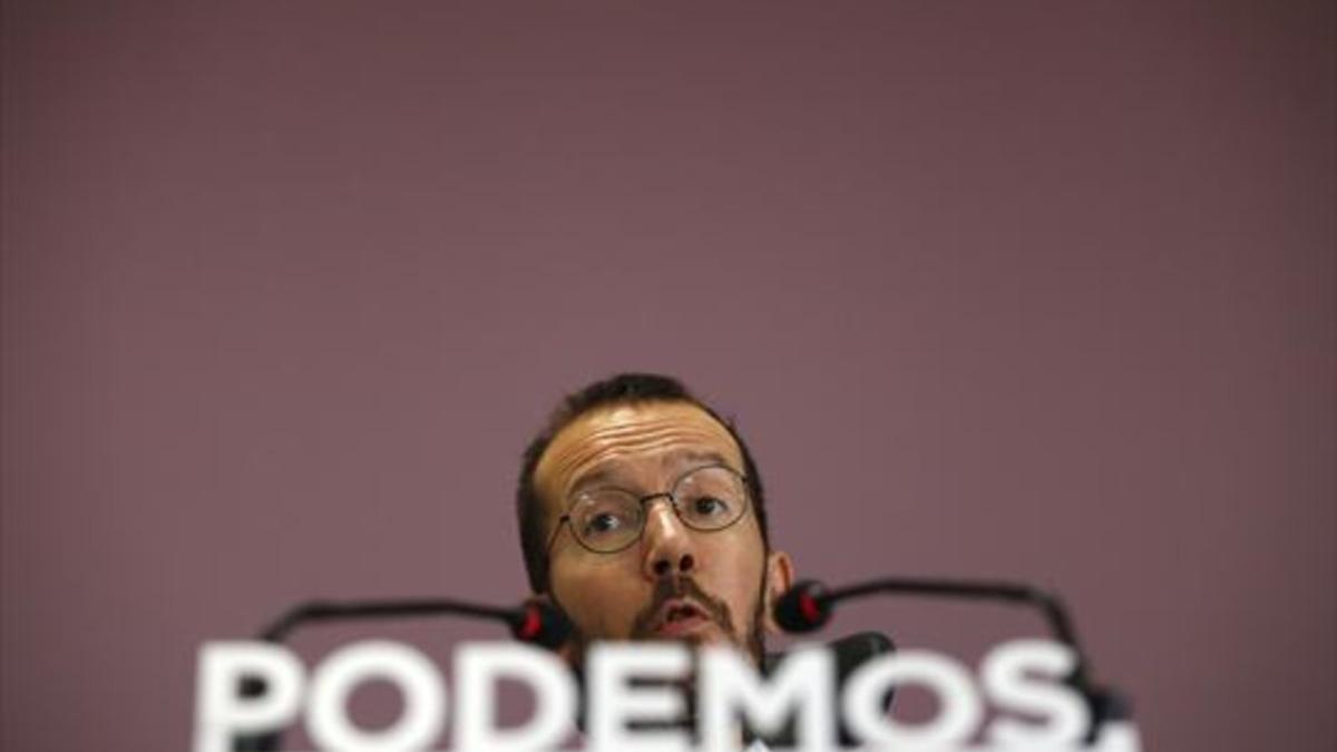 Echenique, en la rueda de prensa posterior a la reunión de la ejecutiva.