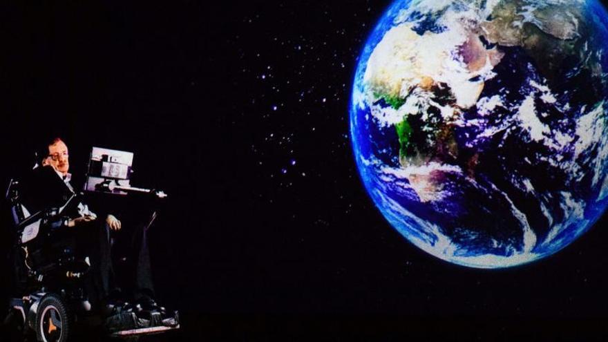 Hawking en una conferència l&#039;any passat.