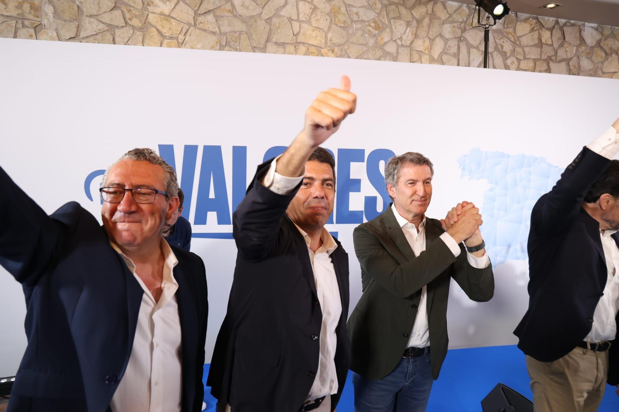 Así han llegado Feijóo y Mazón a la comida con militantes del PP en Alicante