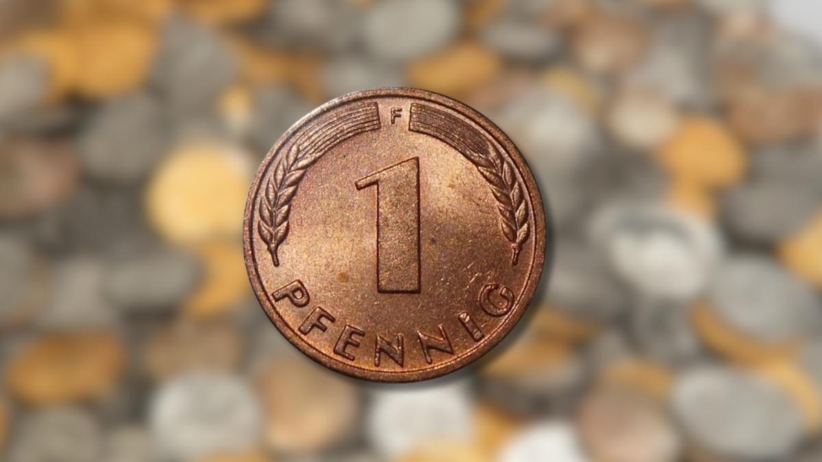 Moneda alemana de 1 Pfennig