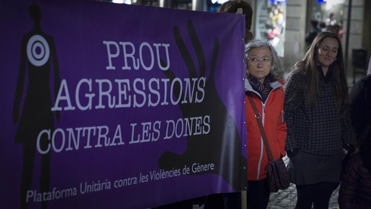 Manifestación contra la violencia doméstica