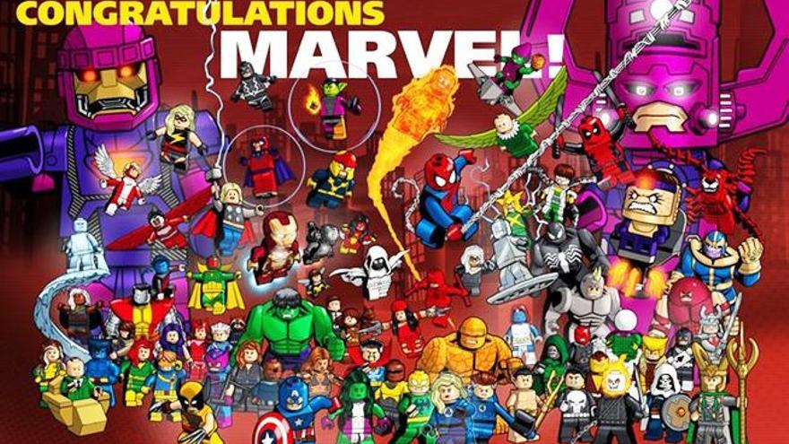 Los personajes de Marvel al estilo LEGO.