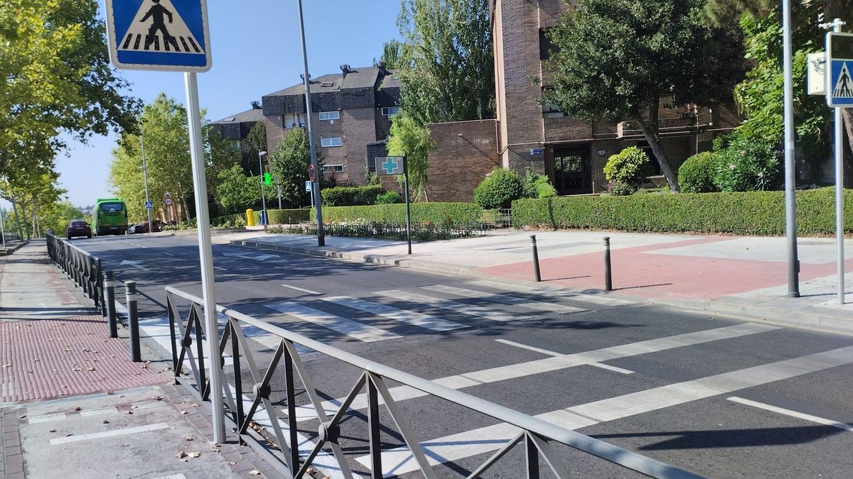 Paso de peatones en el municipio madrileño de Majadahonda.
