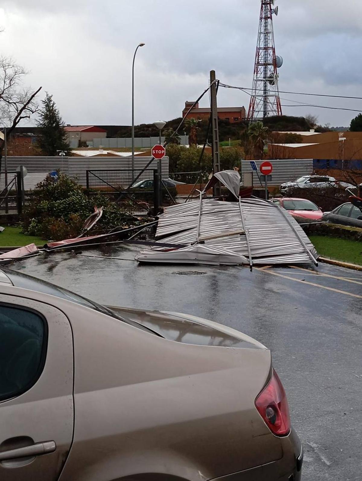 Fotogalería | Un vendaval provoca destrozos en Plasencia Fotogalería | Un vendaval provoca destrozos en Plasencia