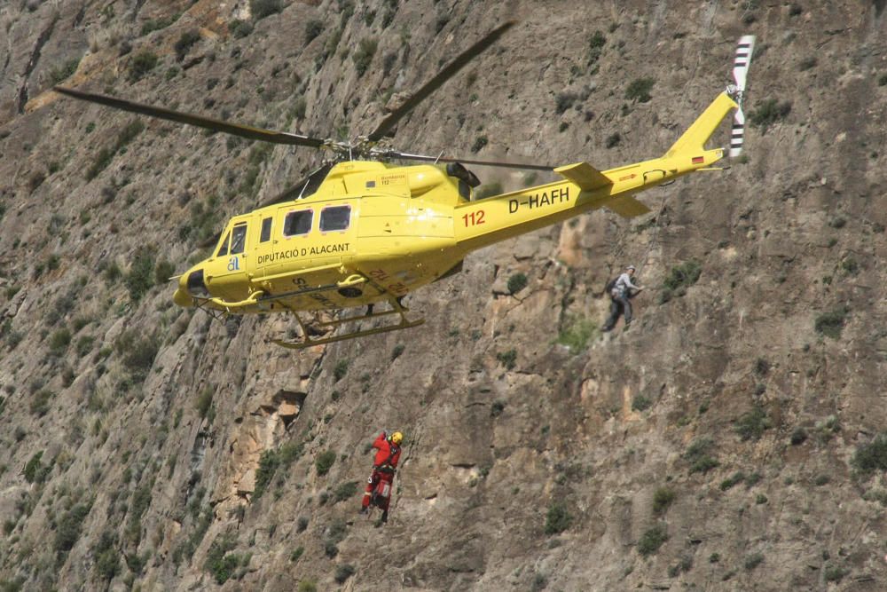 Rescate de un senderista en la Pared Negra