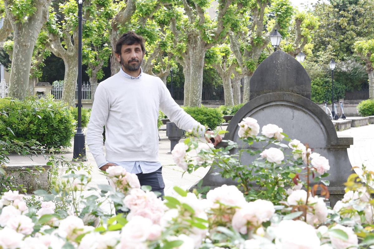 Alejandro García Cueto-Felgueroso, en la plazoleta de La Guía.