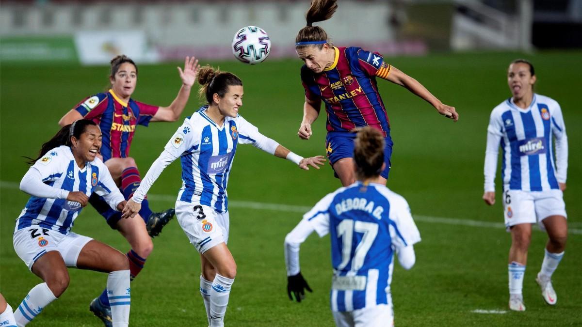 Imagen del pasado Barça-Espanyol en el Camp Nou