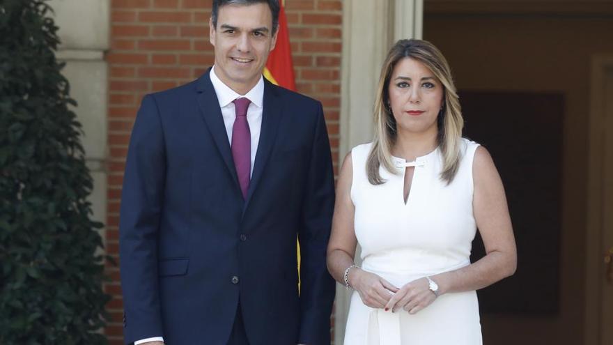 Sánchez y Díaz, en su encuentro en La Moncloa