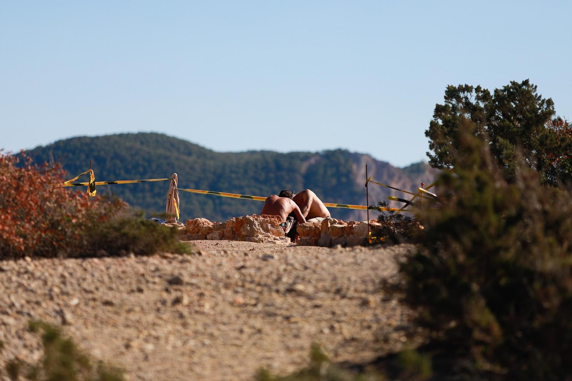 Obras en el poblado de Sa Caleta