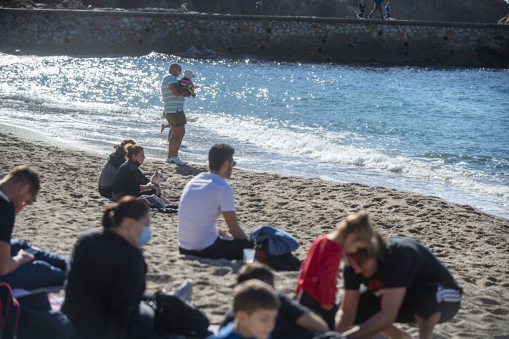 Playa de la Cortina en Navidad