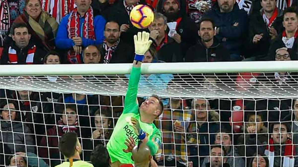 ¡Ter Stegen voló en San Mamés! El guardameta dejó a la afición del Athletic con la boca abierta