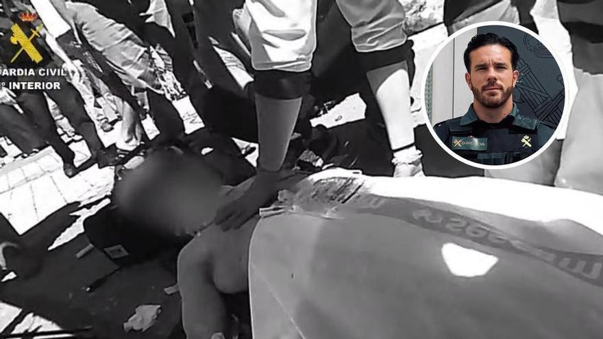 Vídeo | Un agente de la Guardia Civil evita una tragedia tras un accidente de moto