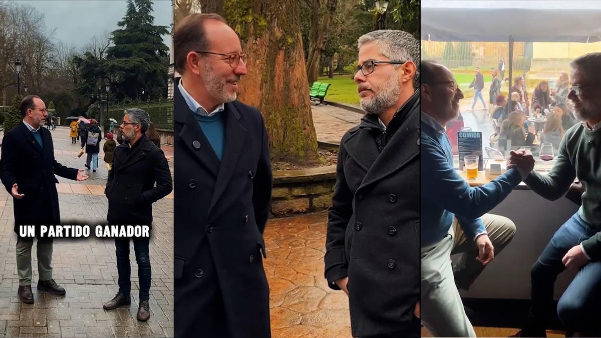 Mario Arias ficha a Gerardo Antuña para su nuevo vídeo como candidato a la presidencia del PP de Oviedo: "A las duras y a las maduras"