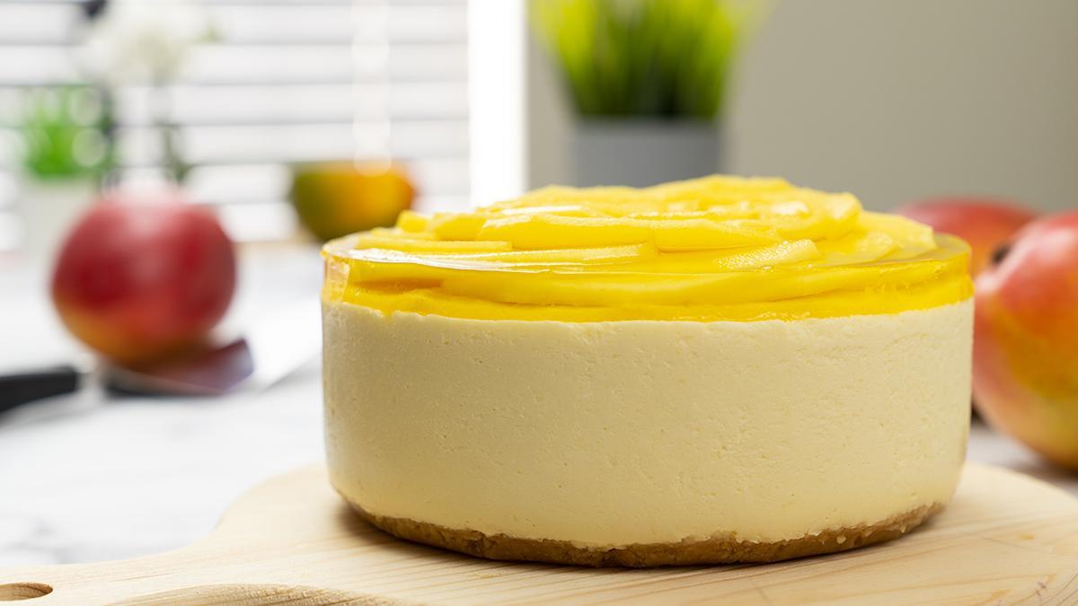 Tarta de queso con cobertura de limón