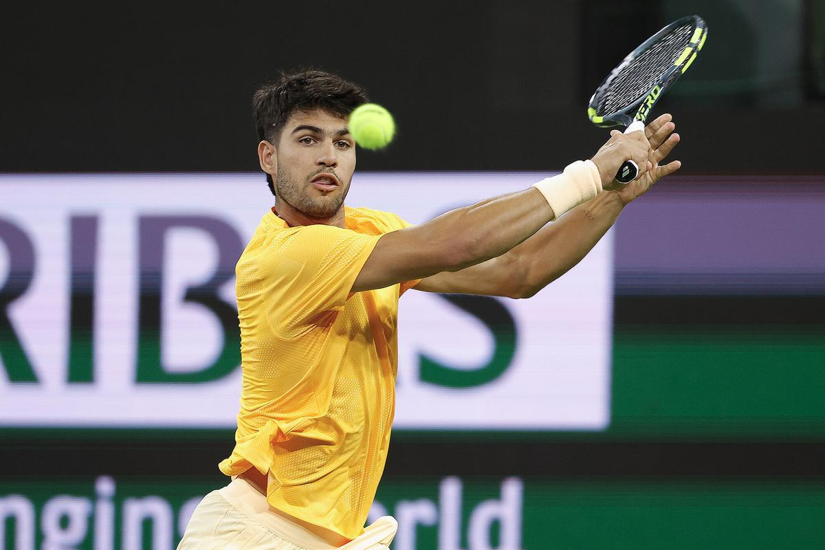 Carlos Alcaraz, durante el torneo de Indian Wells