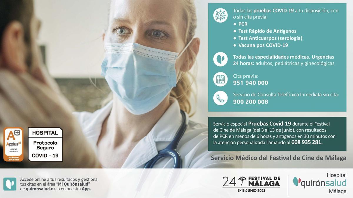 Quirónsalud Málaga, servicio médico del Festival de Málaga por décimo año consecutivo