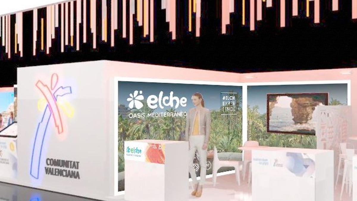 El stand de 15 metros que servirá para la promoción de Elche en Fitur