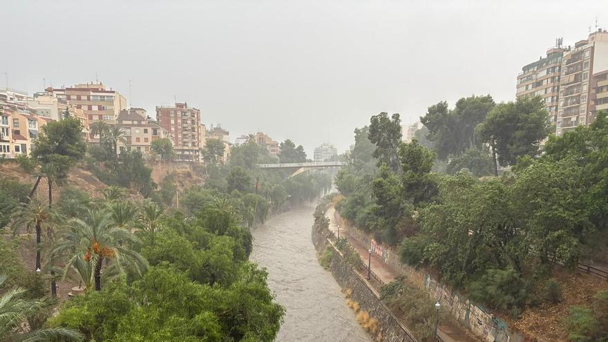 La lluvia marca la tarde de este viernes en Elche.
